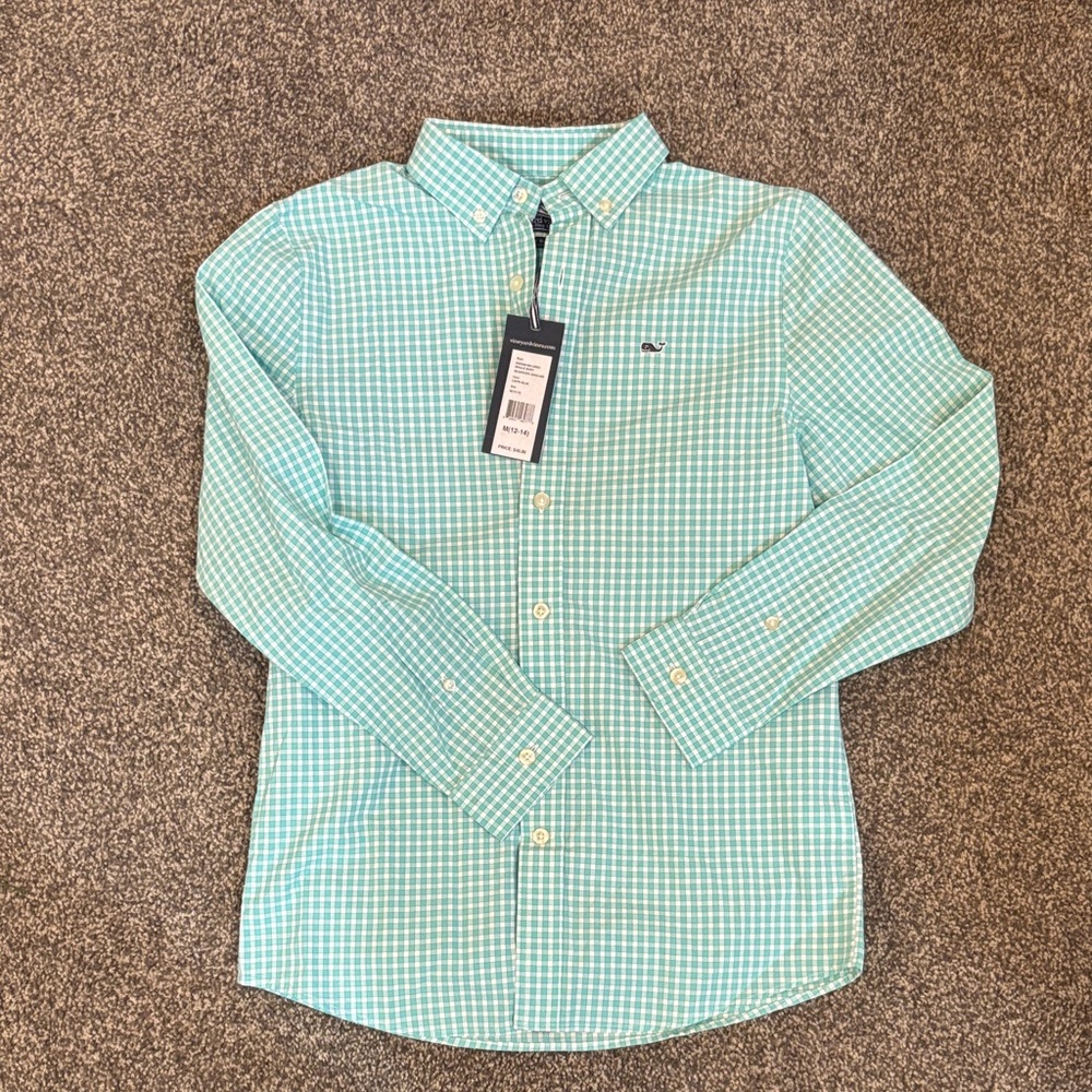 Boy’s Green Checkered Shirt